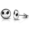 HENGYID 316L Surgical Stainless Steel Jack Skellington Round Circle Button