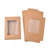 Unbranded Foldable Creative Kraft Paper Box with window 8.5cm wide