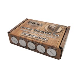 Decorex Hardware Heavy Duty Stainless Steel Louvers Hardware Kit - Outdoor Shutter System for Pergolas & Privacy Screens, Complete DIY Set (22 Brackets + 10 Actuators + Screws) - DHLH-01