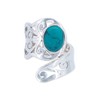 Ring 925 Silver Stone Adjustable Gemstone Real Silver Women's Sterling