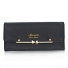 WOOLALA Women Cute Bowknot Wallet Trifold Large Capacity Long Purse