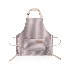 CQQNIU 1 Piece Children'S Striped Apron, Adjustable Apron, Halter Neck Apron, Suitable For Painting, Gardening, Cooking