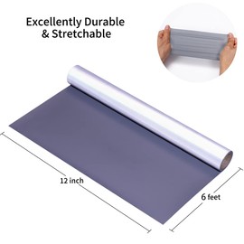 Reflective Plotter Film Textile Reflective Heat Transfer Vinyl 30.5 cm x 183 cm Plotter Flex Film for Cricut and Silhouette Cameo, Textile Transfer Film for Iron-On DIY T-Shirt Fabrics