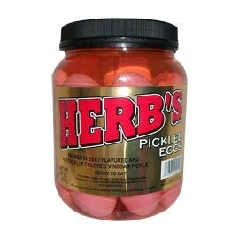 Herb's Pickled Eggs 1/2 Gallon 32 oz