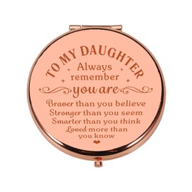 White Elephant Gifts for Adults Women Daughter Birthday Gifts Compact Mirror Christmas Stocking Stuffers for Teen Girls Daughter Gifts from Mom Sweet 16 21 Birthday Valentines Gifts for Her Friends
