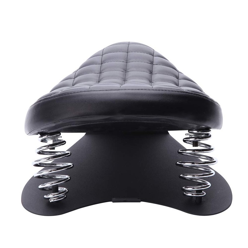 Black Motorcycle Solo Seat Spring With Base For Harley Heritage