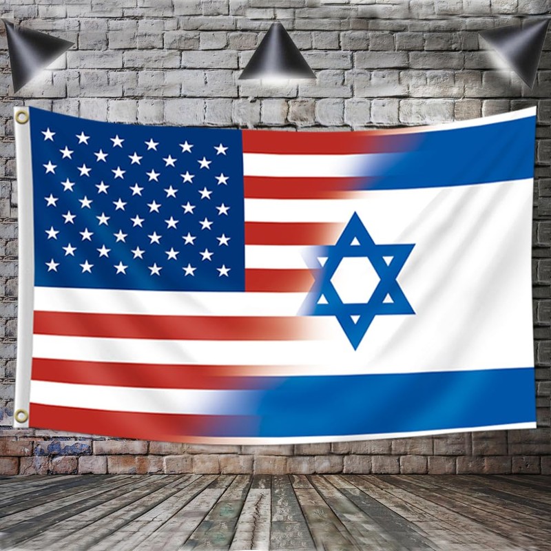 Fewern US Israel Flag American Israeli Friendship Flag (3x5Ft,Double-side) For