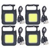 4 Set COB Keychain Work Light 1000lm 3 Modes Waterproof