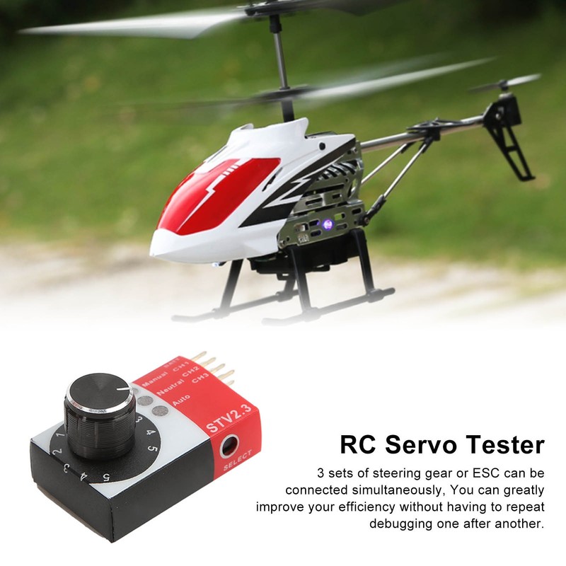 Servo Tester Mini RC Helicopter Servo Tester 4.8V-6.0V STV2.3 ESC