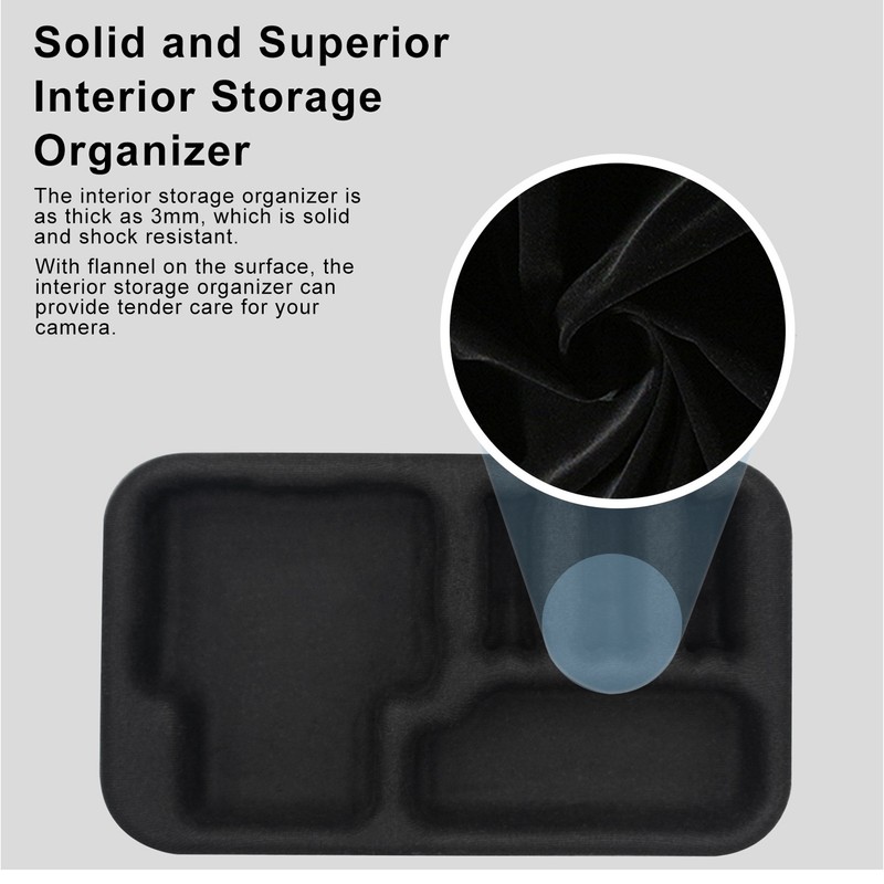 Camera Case Detachable Dual Zipper Waterproof Protective Portable Camera Storage