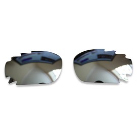 POLARLENS Polarised Replacement Lenses for Oakley Jawbone/Racing Jacket - Compatible with Oakley Jawbone/Racing Jacket Sunglasses (Silver)