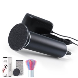 Electric Callus Remover for Feet, Adjustable Various Speed, Powerful Electric Foot File Sander Grinder Pedicure Hard Dead Skin Remover with 60 Sandpaper Discs and Dust Brush, Black FCR-1