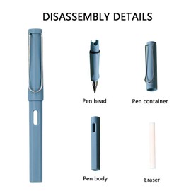 Pack of 5 Metal Inkless Pencils, Magic Pencil with 5 Interchangeable Head and 5 Erasers, Inkless Pencils for Children and Adults from 3 Years (Multi-Colour)