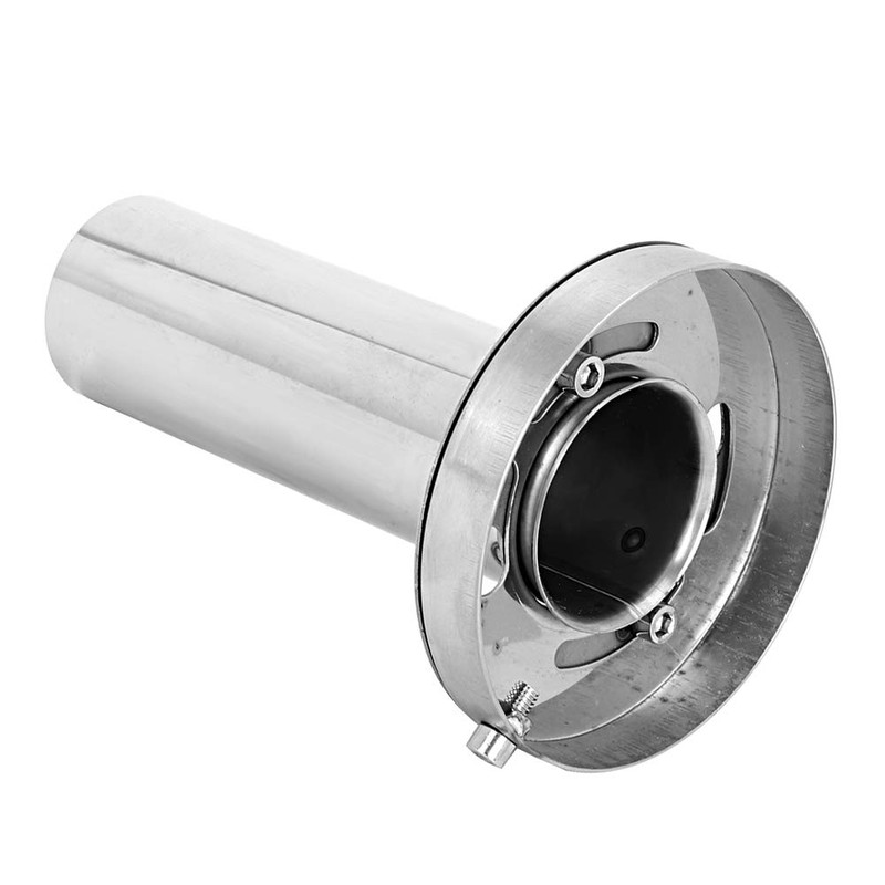 Removable Silencer, Universal Resonator, Stainless Steel Adjustable Round Silencer for