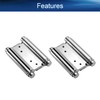 Yinpecly 4 inches Double Action Spring Hinge Stainless Steel Brushed