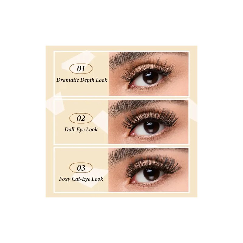 Luminlash Extensiones De Pestañas Postizas 3d Natural 3pcs