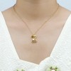 Joacii 18K Gold-Plated Bubble Initial Letter Pendant Necklace for Women