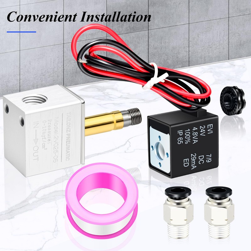 TAILONZ PNEUMATIC 1/8 Inch BSP 24V 2 Way Normally Closed