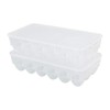 Bringer 2-Pack Plastic Egg Holders, Clear Refrigerator Egg Boxes for