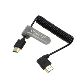 Uonecn 8K | 4K 2.1 HDMI to HDMI Cable for Sony A7iv, 48Gbps High Speed HDMI Cord Coiled for Z-Cam E2, for Canon C300, for Atomos Ninja V, for Sony FS5| FS7| A7S3 Cameras