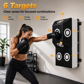 FXEIPOL Wall Mounted Punching Bag, 13.78 x 9.84 x 23.62 Inch Uppercut Boxing Bag Boxing Wall Punching Pad Training Punching Target for Adults, Bedroom/Living Room/Gym