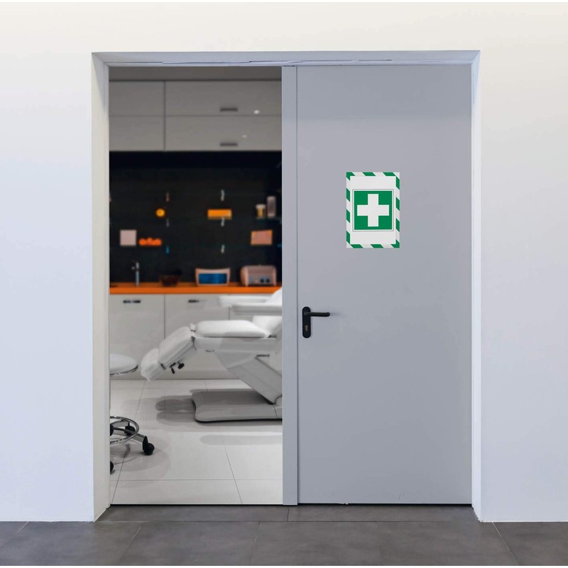 Durable Duraframe Security A4 Info Frame, Green/White (Pack of 2)