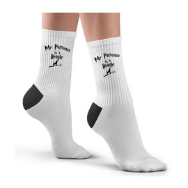 Hippowarehouse My Patronus Is A Beagle Socks Printed Childrens 26.5cm breathable Novelty Sock Gift