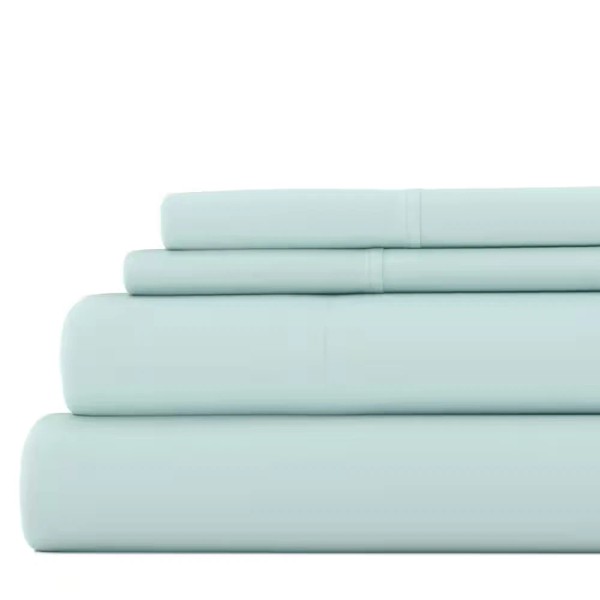 Does not apply 4-Piece Aqua Solid Microfiber Full Sheet Set