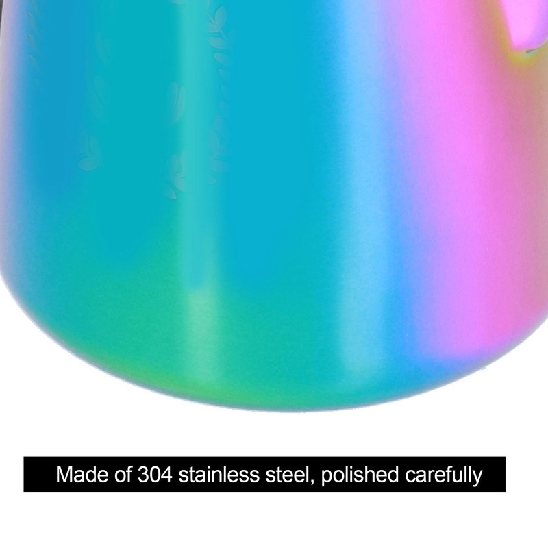 Coffee Frothing Cup Colorful 600ml Milk Frothing Pitcher 304 Stainless
