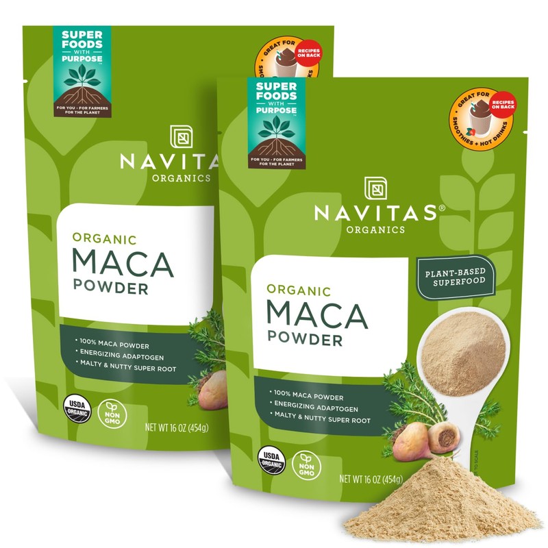 Navitas Organics Maca Powder, 16oz. (2-Pack), 181 Servings - Organic,