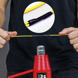 127 Pcs Wire Protector, Black Insulation Sleeve, Heat Shrink Connectors, Heat Shrink Tubing Kit, Heat Shrink Wrap Cable Sleeve Great for Electrical Insulation and Repair (Black)