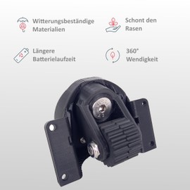 GENERISCH Rotating rear wheel compatible and suitable for Gardena, Husqvarna, Flymo robotic lawnmower, smooth rotation, lawn gentle, lawn mower wheel made of weather-resistant PETG
