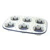 Blue Rose Polish Pottery - Blue Rustic Pines Muffin Pan