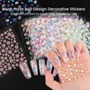 ESUOHYM Nail Charms Kit with 30 Sheets Flower Nail Stickers,6