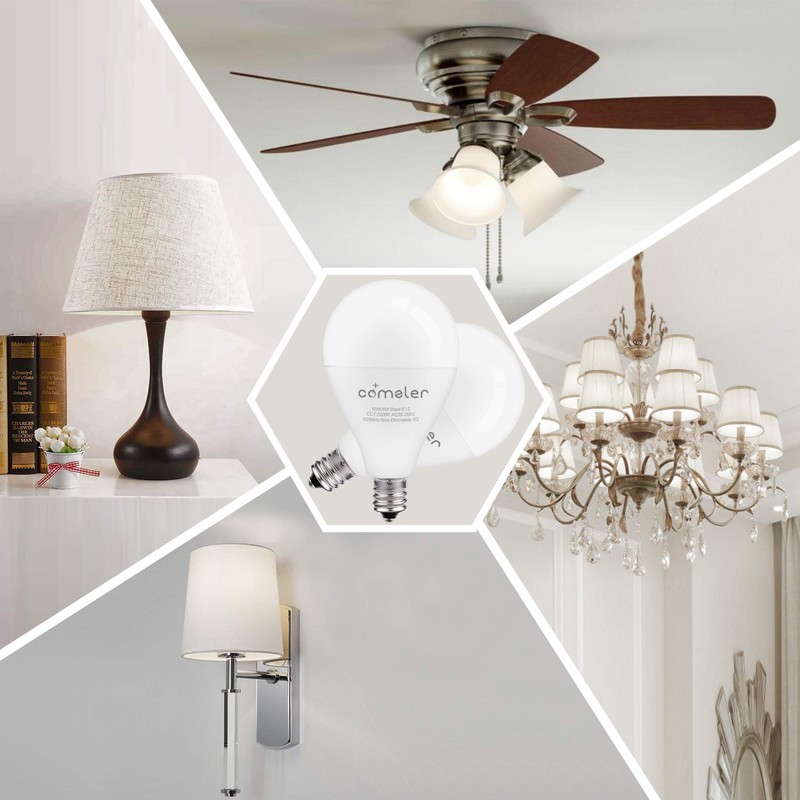 LED Ceiling Fan Light Bulbs,Comzler A15 LED Light Bulb, 60