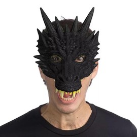 HMS Unisex-Adult's Supersoft Dragon Mask-BK, Black, One Size