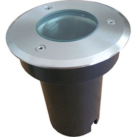 Round Recessed Stainless Steel Light MR16, Walk/Drive-Over, Inground Light Fixture