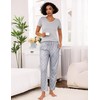 Litherday Women's Pyjamas Set Short Sleeve Cotton Pjs Loungewear Soft