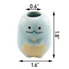 Tegg Mini Toothbrush Holder 4PCS Cute Animal Ceramic Mini Tooth