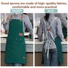 YSJCHEBS 1-Piece Canvas Apron, 1-Piece Hook, Adjustable Apron with Pockets,