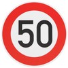 Original Traffic Sign 50 km/h Sign No. 274-50 Road Sign