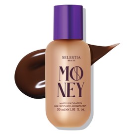 SELESTIA BEAUTY Matte Foundation Money - Long-Lasting Makeup Foundation with Flawless & Buildable Coverage - Liquid Foundation for All Skin Types (Truffle)