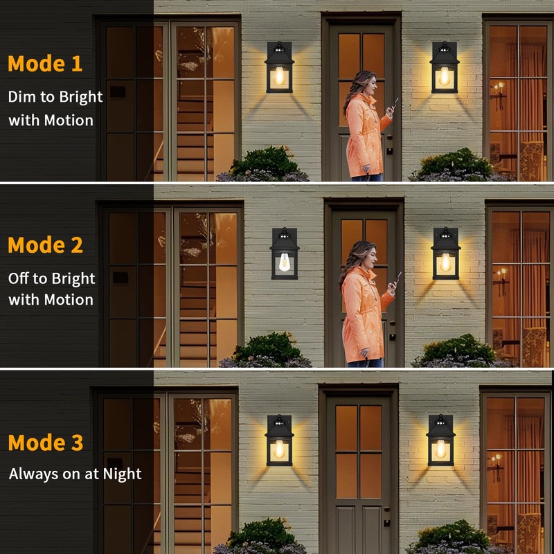 Solar Sconce Lights Outdoor Wall Mount Solar Porch Light Exterior
