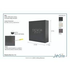 Lifesong Milestones Modern Memorial Shadow Box Urn for Human Ashes 10 in - The Lord Is My Shepherd