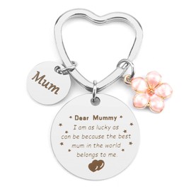 Hoosmoon Mum Gifts Christmas Mum Gifts Mum Keyring Mum Gifts from Daughter Son Mothers Day Gifts for Mum from Daughter Son Mum Presents Mummy Keyring Mum Birthday Christmas Thanksgiving Gifts