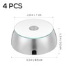 Uonlytech 4pcs Led Lighted Base for Glass Art Multicolor Round