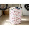 Pink Laundry Basket Bow Hamper for Nursery Hamper Cute Storage