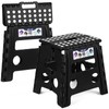 Delxo Folding Step Stool 13 Inch 2 Pack, Black Non-Slip