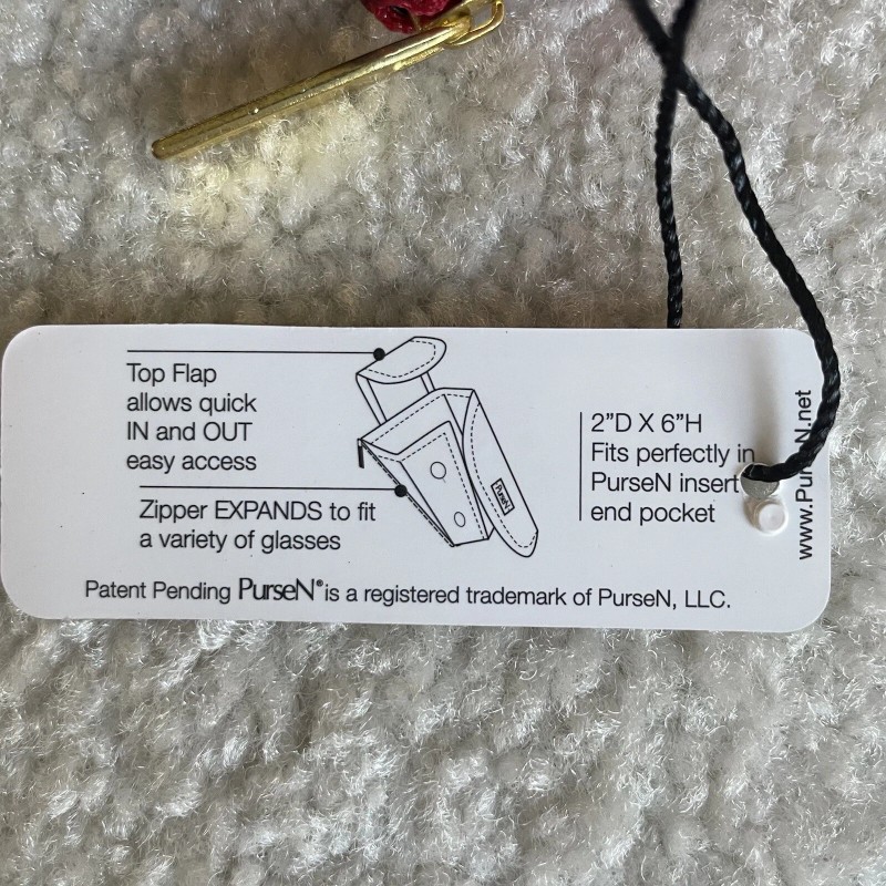 PurseN Adjustable Eye Glass Case. Expandable, Zipper, Magnetic Snaps