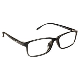 iB-iP Women's Retro Rectangular Thin Rim Leopard Clear Lens Glasses, black